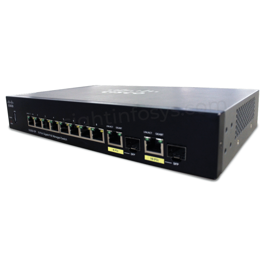 Cisco SG350-10 Port POE Gigabit Managed Switch
